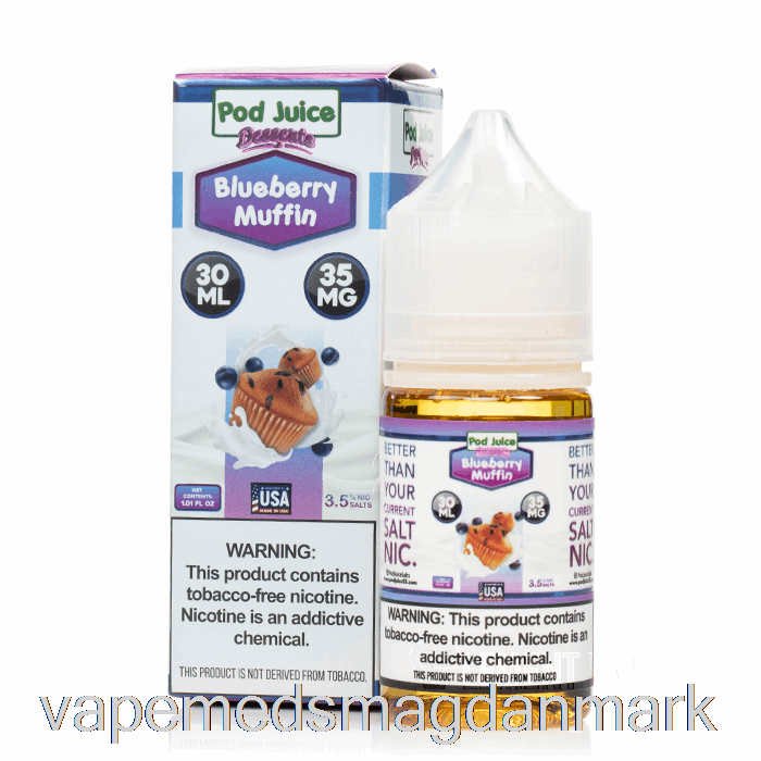 Engangs Vape Danmark Blåbærmuffin - Bælgjuice - 30ml 35mg